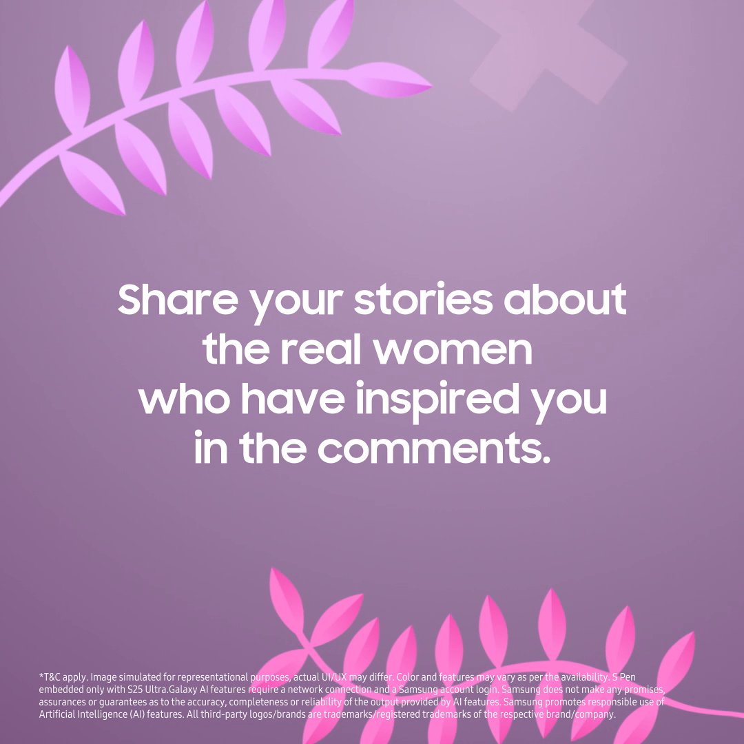 This International Women's Day, let's celebrate the incredible women who inspire us every day! Tell us about the ones in your life in the comments below and stand a chance to win cool Samsung merch! T&amp;C apply: #GalaxyS25Ultra #GalaxyAl #Samsung