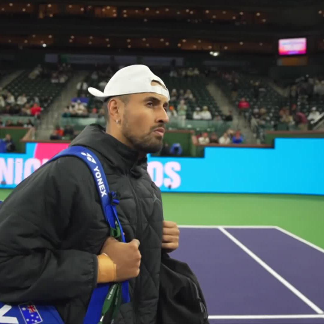 Look who it is 👀 Nicholas Kyrgios returns to Indian Wells 🌴 Stream here ->