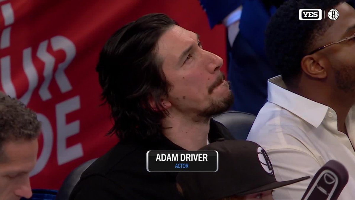 Adam Driver is at Barclays Center tonight. #NETSonYES