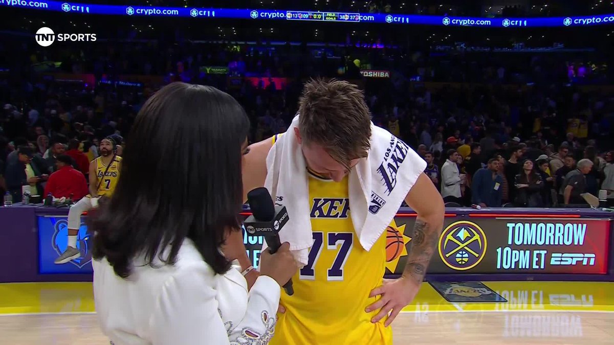 "Chemistry is building [...] I'm just happy to be a part of this" 🗣️ Taylor Rooks caught up with Luka after a BIG win against New York.