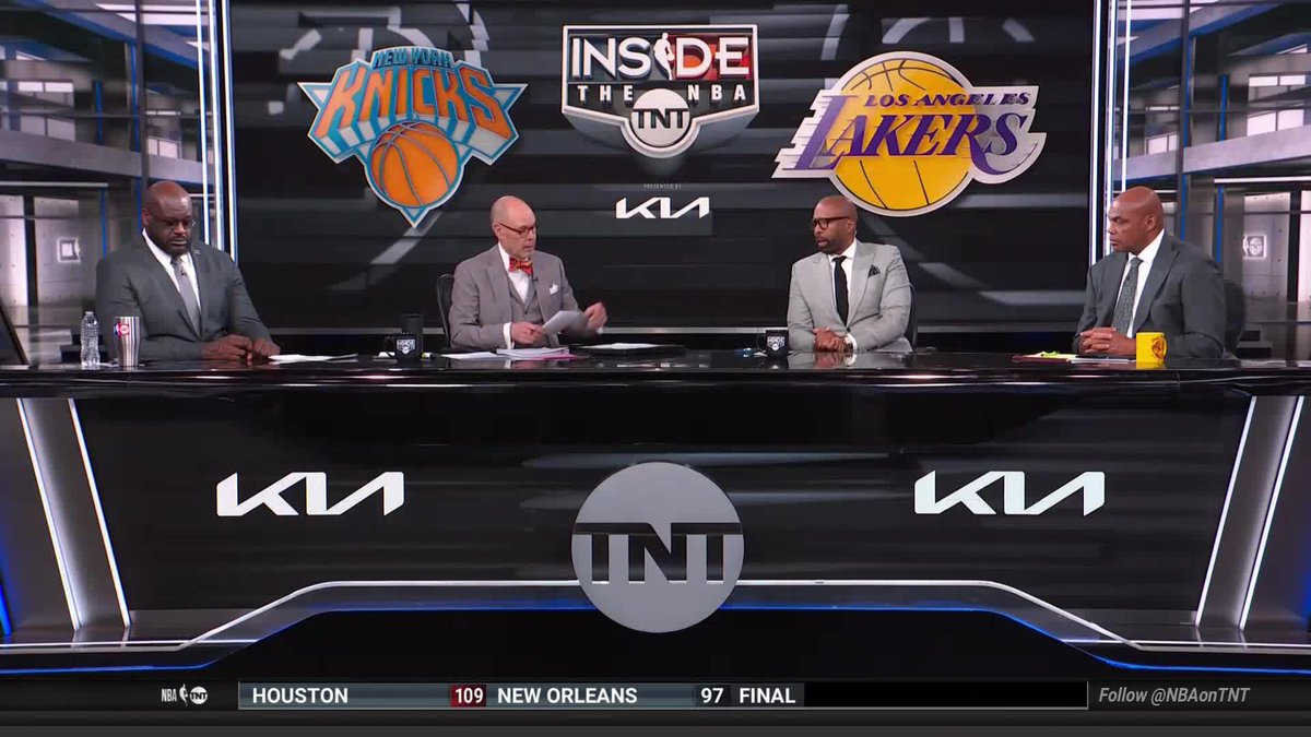 "Great win by the Lakers" 👏 Chuck gives his initial reaction to the LA's OT win against the Knicks 🗣️