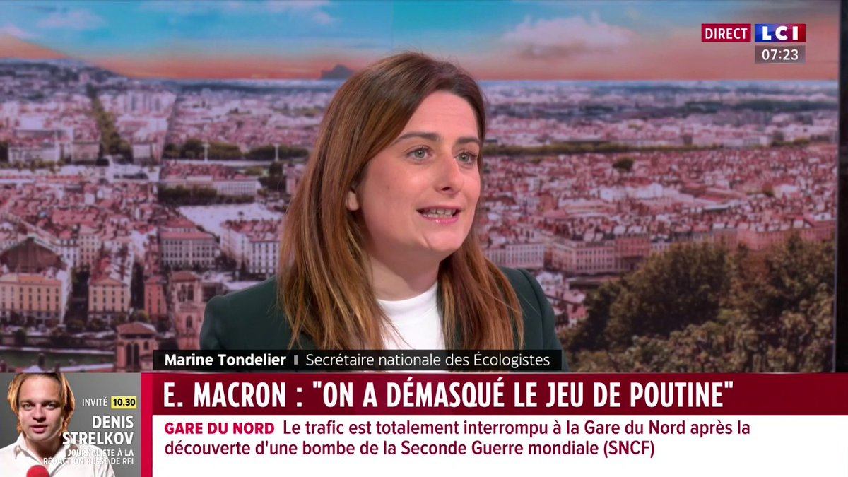 🗣️ "L'Europe a compris depuis l'élection de Mr. Trump qu'elle était seule, et l'Europe s'organise, que ça déplaise à Mr. Poutine est normal et rassurant" affirme Marine Tondelier