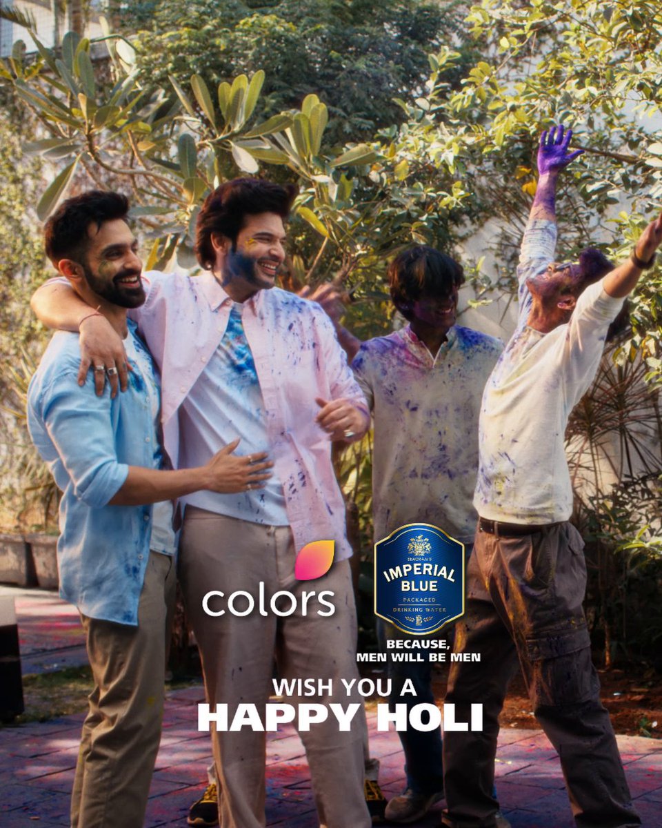 Holi brings out the pranksters in men. Watch now to find out and join the Holi celebrations with Seagram’s Imperial Blue Packaged Drinking Water, COLORS and your favourite stars. Spread the cheer amongst your friends and get the fun started. Karan Kundrra Arjit Taneja ColorsTV @becausemenwillbemen #BecauseMenWillbeMen #seagram #imperialblue #HappyHoli #happyHoli2025 #holicelebration #colorstv #collaboration #Holi #HoliHai #SeagramImperialBluePackagedDrinkingWater #Menerisms #humour #ColorsTV