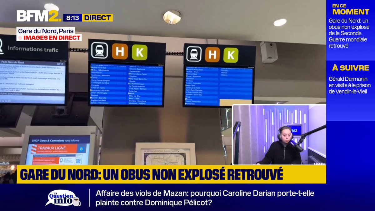 Gare du Nord: le trafic complètement interrompu après la découverte d'un obus datant de la Seconde Guerre mondiale