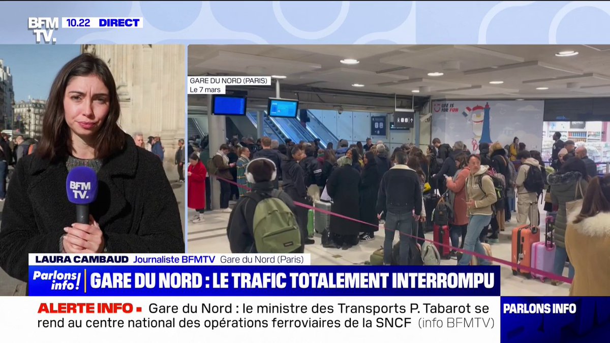 Trafic interrompu à la gare du Nord: les Eurostar en provenance et en destination de Paris annulés