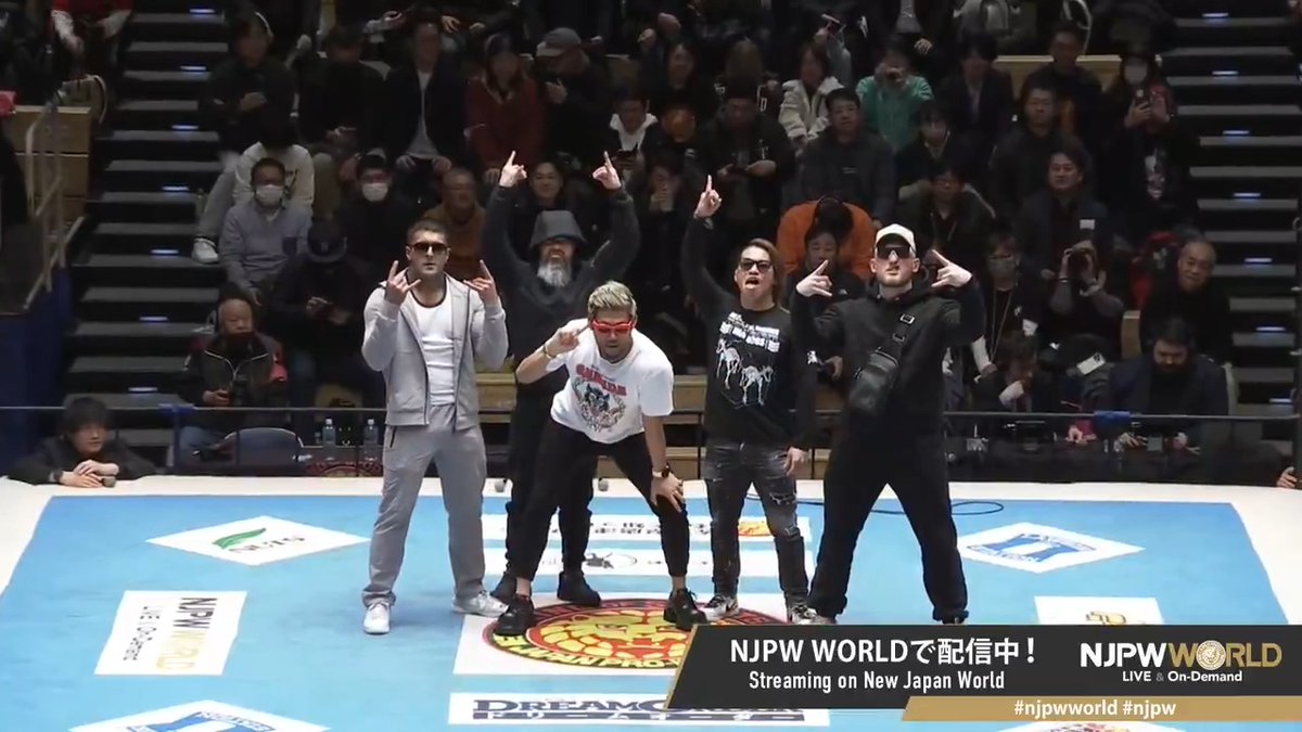 BC WAR DOGS💀 .GABE KIDD &amp; SANADA &amp; ドリラ・モロニー &amp; 石森太二 &amp; 外道 🤘🤘🤘🤘🤘 Sign up Now &amp; Stay tuned to #NJPW #njpwworld