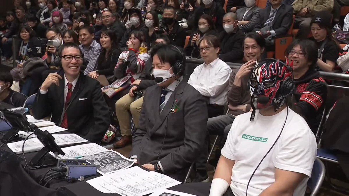 3月7日 (金) 東京・後楽園ホール大会中止により、内容を変更してお送りいたします。 LIJのトークショーを解説？するエル・デスペラード🤔 #njpwworld で配信中📡 視聴＆登録⏩ #NJPW #njpwworld