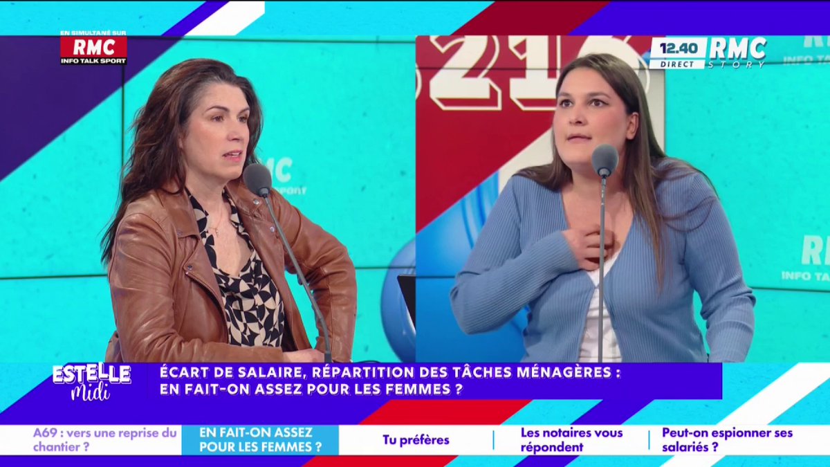 👩 Salaire : en fait-on assez pour les femmes ? 🎙️ Juliette Briens : "J'ai les mêmes droits que les hommes ! J'aimerais qu'on arrête le "ouin ouin de bonne femme"... Tous les ans, on nous ressort le soi-disant "écart salarial" !" 🎙️ Emmanuelle DANCOURT : "Il n'est pas soi-disant !" #EstelleMidi