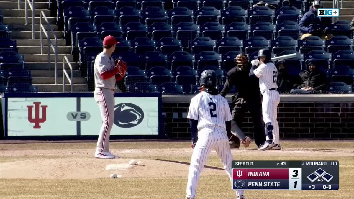 GRAND SLAM!!! Bryce Molinaro's first homer of the year is a big one! B3 | PSU 5, IU 3 #WeAre