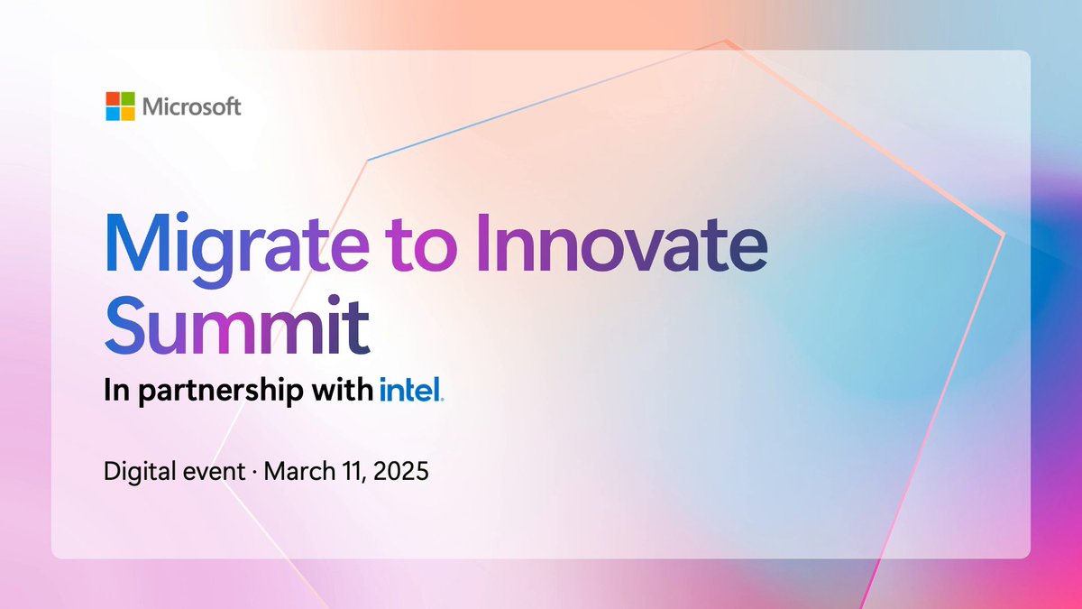 Stay agile and innovate for the future by building a foundation for AI on cutting-edge @Intel hardware through cloud migration and modernization. Register now: #MigrateToInnovate #AzureMigration