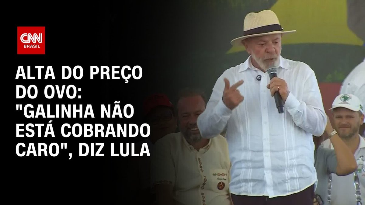 O presidente Luiz Inácio Lula da Silva (PT) afirmou, nesta sexta-feira (7), que está em busca de uma explicação para a alta do preço do ovo. “Galinha não está cobrando caro”, afirmou Lula durante a cerimônia de entrega do programa Terra da Gente, em Minas Gerais. #CNNBrasil360