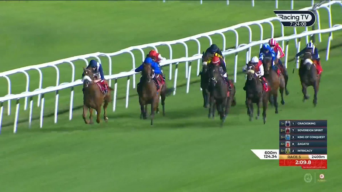 The locals dominate! 🟥⬛️ Sovereign Spirit holds on grimly to land the Group 3 HM The King's Cup. Warm favourite Military Academy never looked like landing a blow. Bahrain Turf Club 🇧🇭