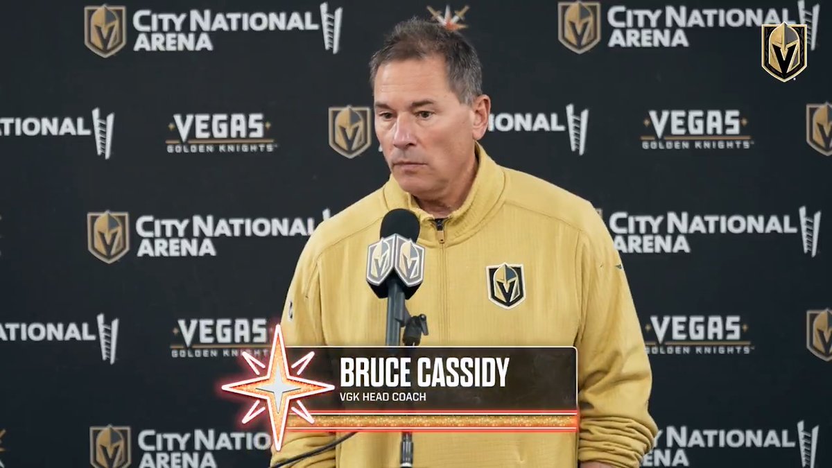 🎥 Cassidy: We're trying to build off the Leafs game. I think our game has been really good lately... We've got to be ready to play every night. That's where our focus has been on, and it's trending well.
