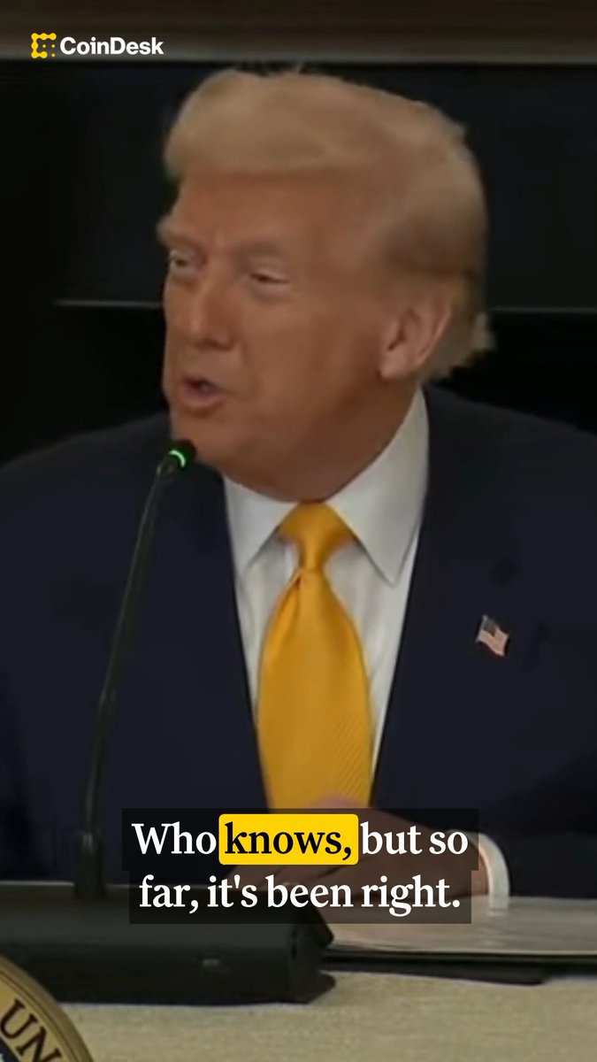 From the White House Crypto Summit Donald J. Trump repeats the phrase: "Never sell your Bitcoin... I don't know if that's right or not. Who the hell knows...but so far, it's been right"