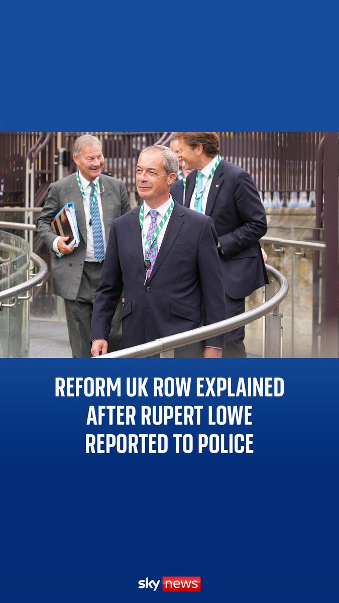 What is going on with Reform? 🤔 Sky’s Liz Bates explains the public row going on between Reform UK leader Nigel Farage and the party's now former MP Rupert Lowe. Mr Lowe has denied allegations against him.