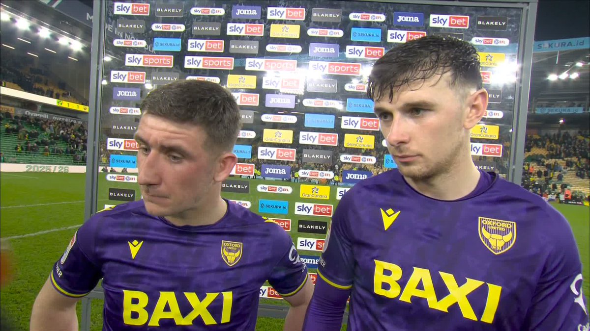 "It's a HUGE point for us. We need to keep on believing..." 💪 Cameron Brannagan and Mark Harris share their thoughts on Oxford United's 1-1 draw with Norwich City 🤝