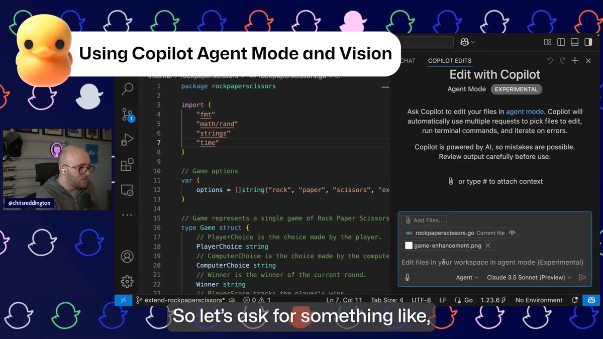 Using GitHub Copilot vision to build a version of the classic Rock, Paper, Scissors 🦎 🖖 Bazinga!