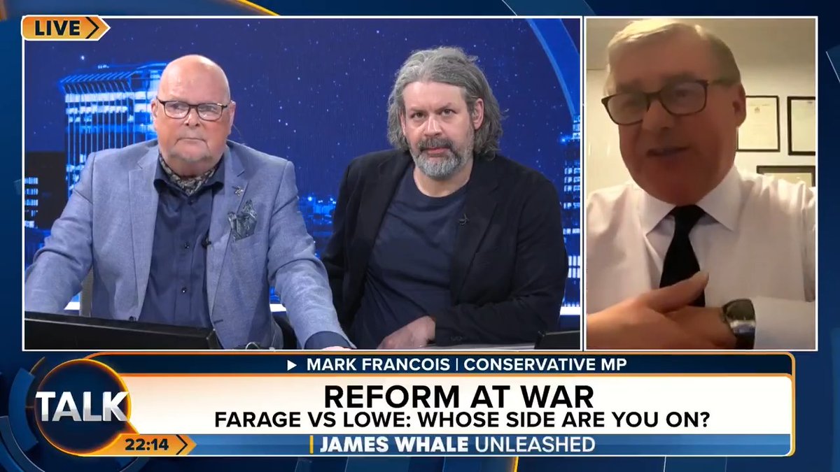 🚨 Whose side are you on, Nigel Farage or Rupert Lowe? Conservative MP Mark Francois: "It's been an open secret in Westminster for some months that Nigel and Rupert don't get on." James Whale: "Rupert Lowe is acting like a little spoilt brat!" James Whale MBE. Ash