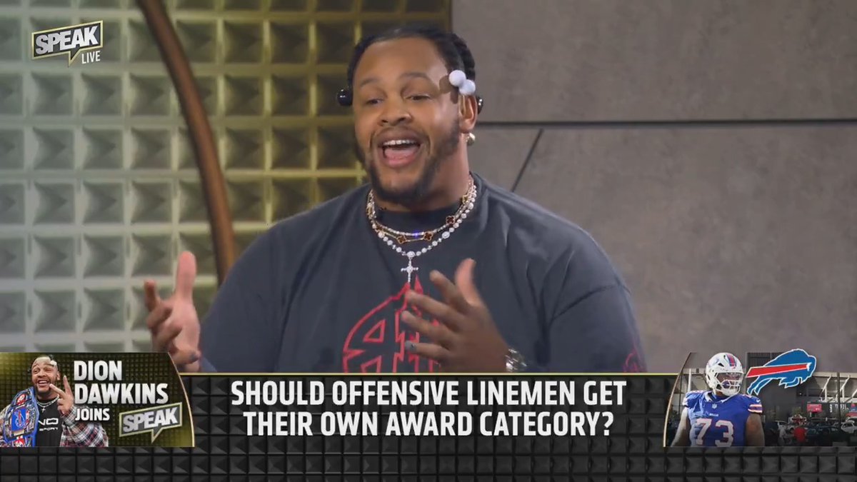 .Dion Dawkins believes there should be an award for offensive linemen "It would be called The Protector Of The Year Award."