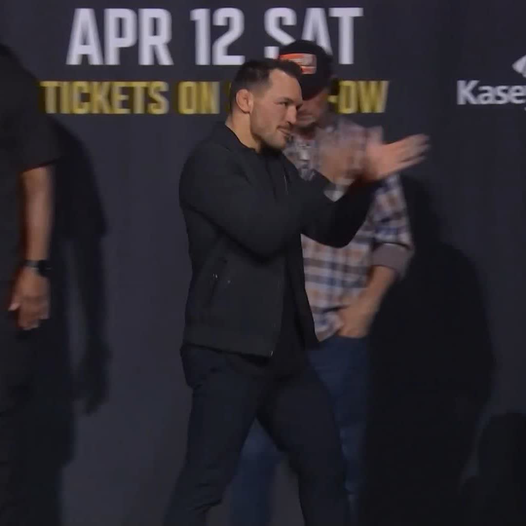 Nothing but respect between these two 🤝 Michael Chandler vs Paddy Pimblett [ #UFC314 | SAT APR 12 ]