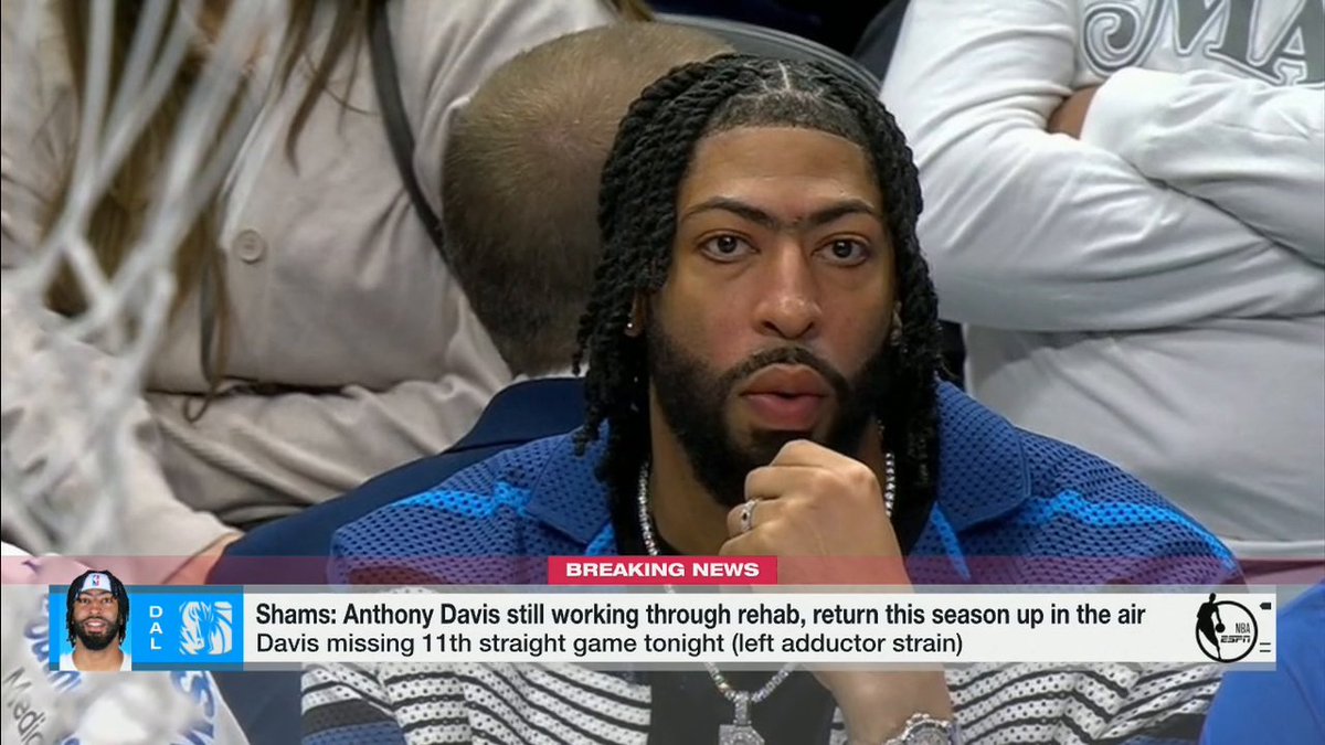 "It's very possible that Anthony Davis has played his last game this season for the Mavericks." Shams Charania provides the latest update on AD's injury.