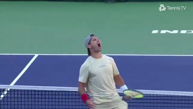 It doesn't get much better than this 🌟 This is your moment, Marcos Giron 👏 BNP Paribas Open | #TennisParadise