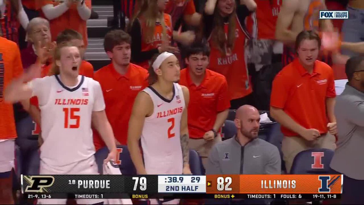 ILLINOIS TAKES THE LEAD LATE ‼️ Illinois Men's Basketball #B1GMBBall on FOX 📺