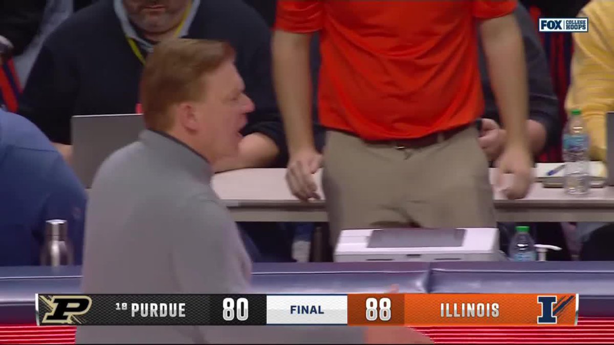 Illinois takes down No. 18 Purdue 💥 #B1GMBBall x Illinois Men's Basketball