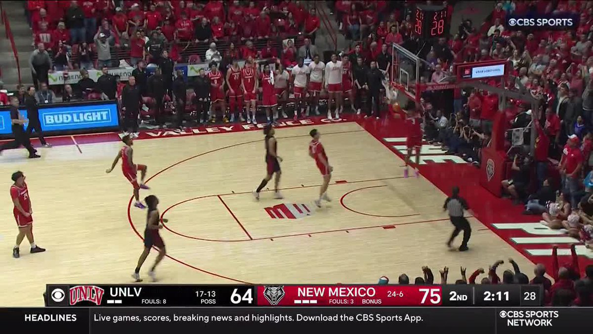 Turn on your volume and listen to this New Mexico crowd. It is absolutely ROCKING! Lobo Basketball