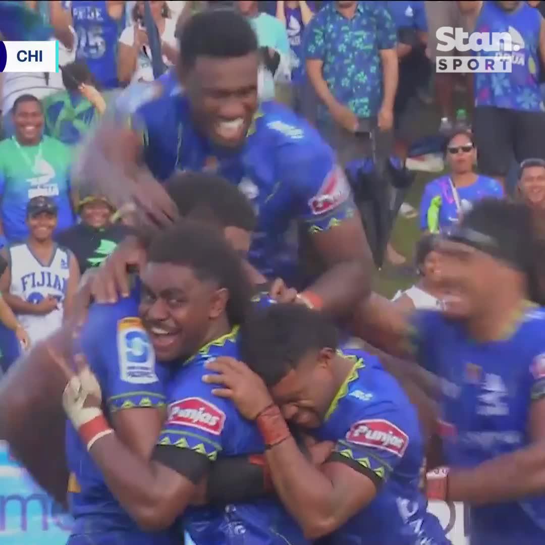 The Fijian Drua hadn't won a game yet this season, the Chiefs hadn't lost one, but all that's now changed thanks to this try. Amazing individual effort from Ponipate Loganimasi to help the Drua to the win. #DRUvCHI #SuperRugbyPacific