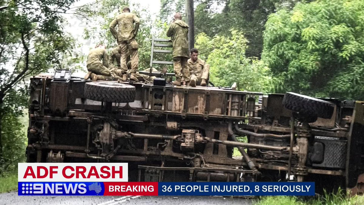 #BREAKING: New details have emerged after a serious crash involving two Australian Defence Force vehicles at Tregeagle, near Lismore. James Wilson #9News