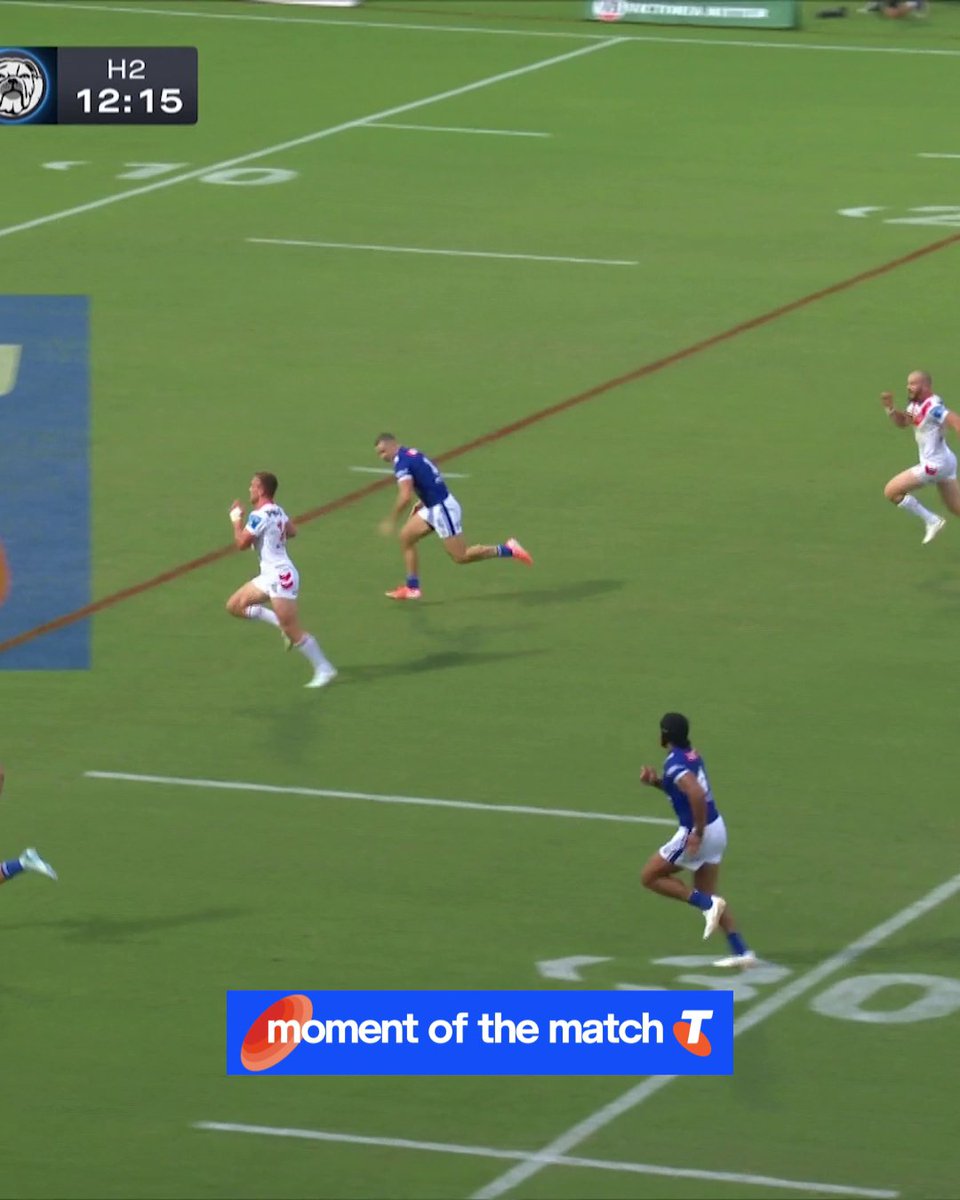 JACOB LIDDLE THAT IS OUTRAGEOUS 💯 #NRLDragonsBulldogs Telstra Moment of the Match.