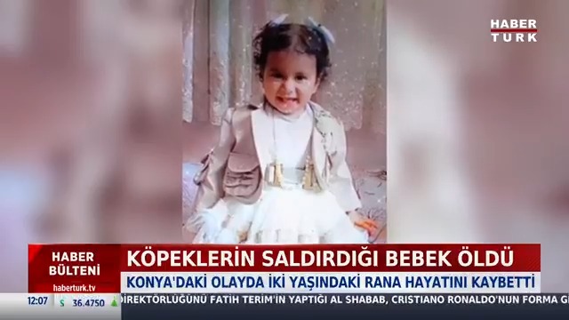 Rana bebeğe köpekler saldırdı. Konya'da köpeklerin saldırdığı 2 yaşındaki Rana bebek hayatını kaybetti.