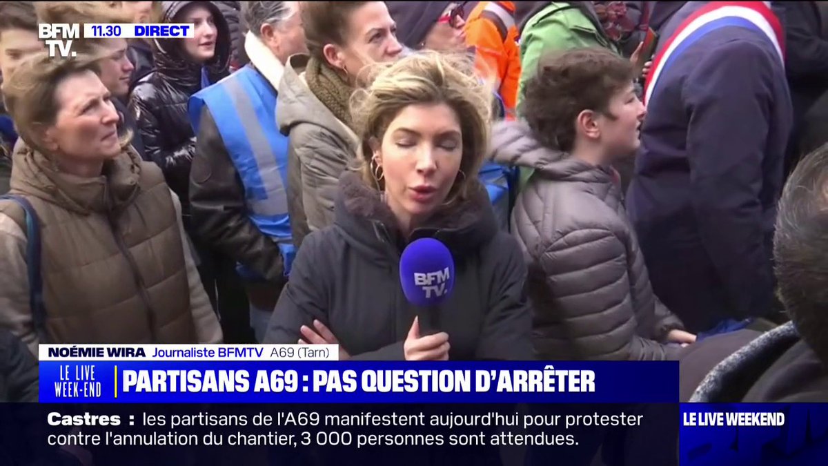A69: près de 3.000 personnes rassemblées pour réclamer la reprise du chantier