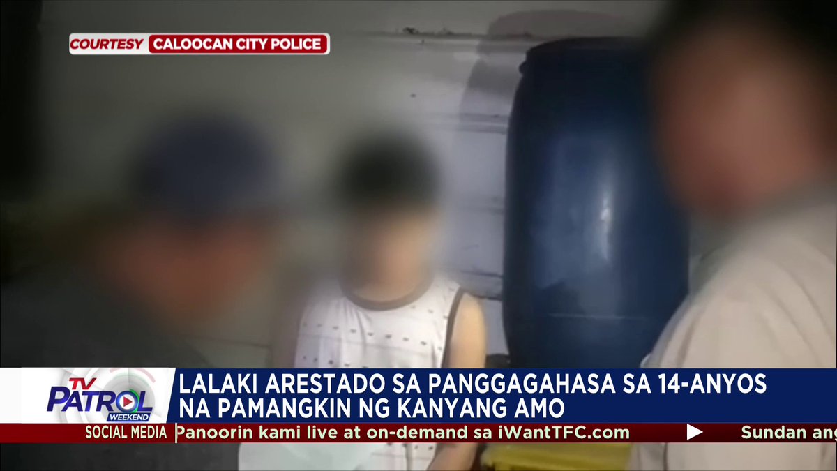 Babala: Sexual abuse Arestado ang isang mananahi sa Caloocan City matapos umanong gahasain ang 14 anyos na pamangkin ng kaniyang amo. Kalaboso rin ang isang basketball coach matapos umanong ilang ulit na molestiyahin ang isang estudyante.