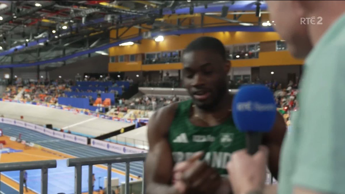 "Job done...go crazy in the next one." - Bori Akinola is already looking to the semi-finals after his impressive 60m heat in Apeldoorn. 📺 Watch live on RTÉ2, RTÉ Player and RTÉ News channel