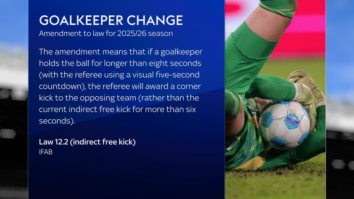 Mike Dean discusses the new rule from next season which will see goalkeepers concede a corner if they hold onto the ball for more than eight seconds from next season 🧤
