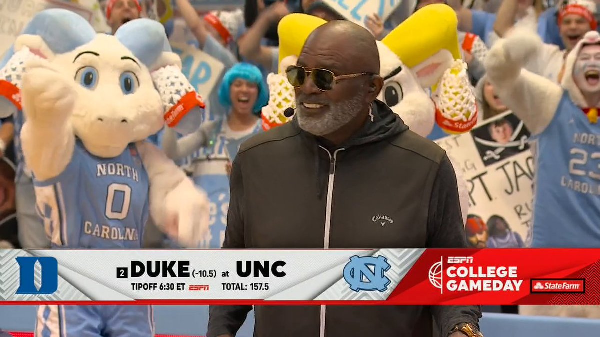 "I'm looking for Carolina to kick some a-- today." 😂 UNC alum Lawrence Taylor didn't hold back on his thoughts about Duke in front of Bill Belichick 👀