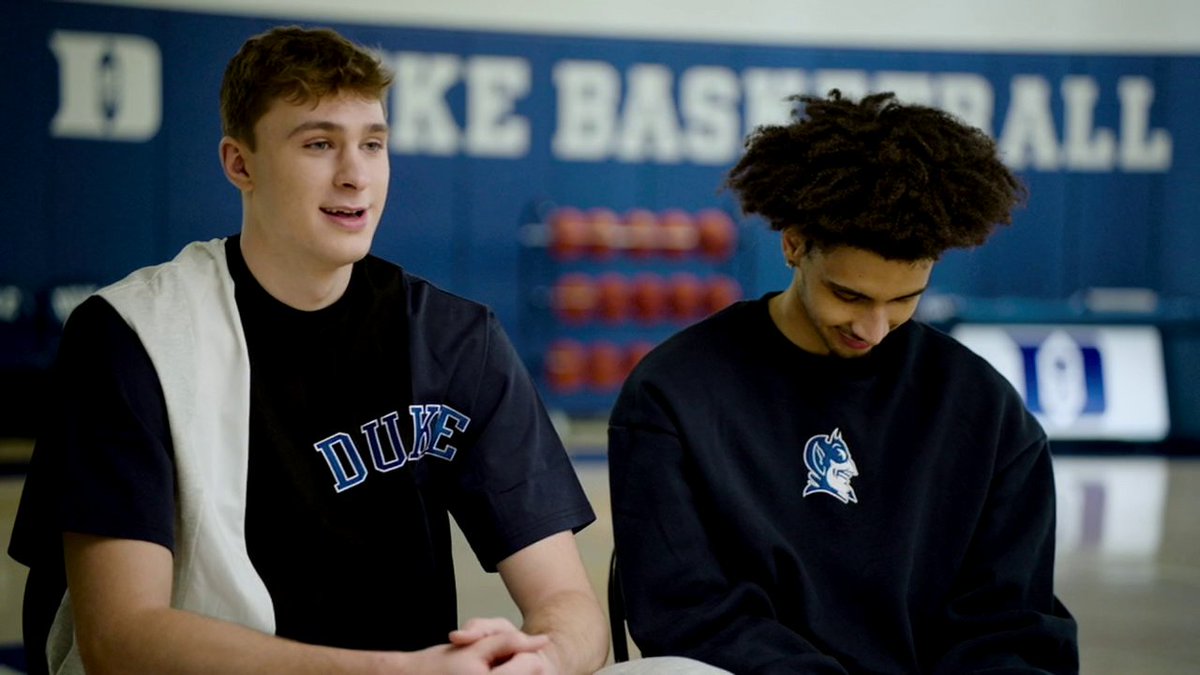 "In the summer workouts, [Cooper] had a couple of off-the-backboard dunks ... you sorta got the vibe that he was legit." 😤 Andraya Carter with Duke stars Tyrese Proctor and Cooper Flagg on the Blue Devils' play this season 👀