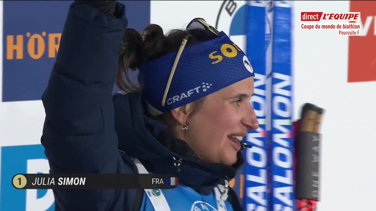 🥇🥉 Un podium magnifique pour les Bleues ! Julia Simon s’impose et Océane Michelon décroche son premier podium en Coupe du Monde. #lequipeBIATHLON
