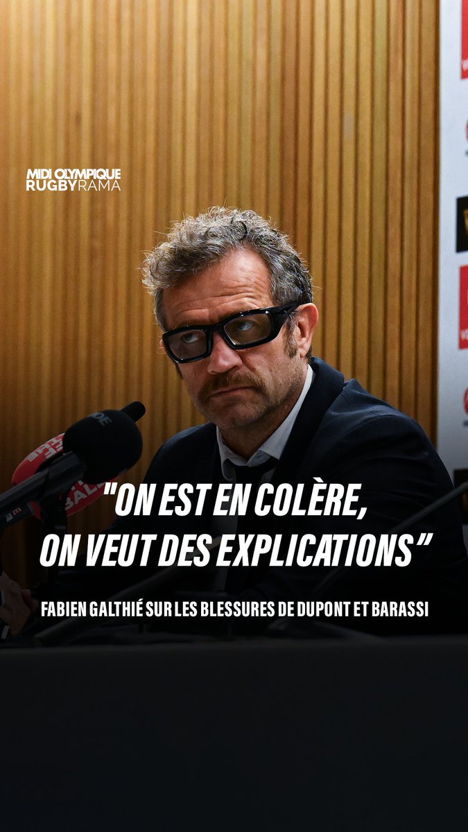 "On est en colère, on veut des explications" Fabien Galthié a manifesté son mécontentement compte tenu des blessures d'Antoine Dupont et Pierre-Louis Barassi. L'équipe de France a cité la commission de discipline du 6 Nations.
