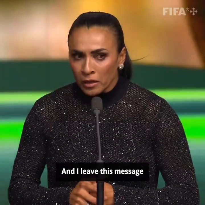 There are speeches, and then there are Marta Vieira da Silva speeches. 🥹 #IWD | #FIFAWWC