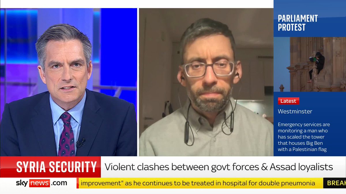 More than 600 people have died in Syria after violent clashes erupted between government forces and Assad loyalists. Michael Singh of the Washington Institute for Near East Policy says the country is "on a knife's edge". Latest: 📺 Sky 501 and YouTube