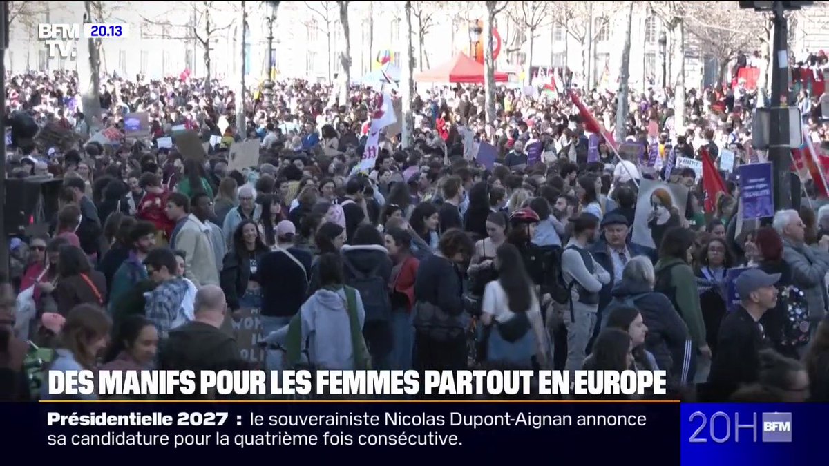8-Mars: journée de manifestations à Paris pour les droits des femmes