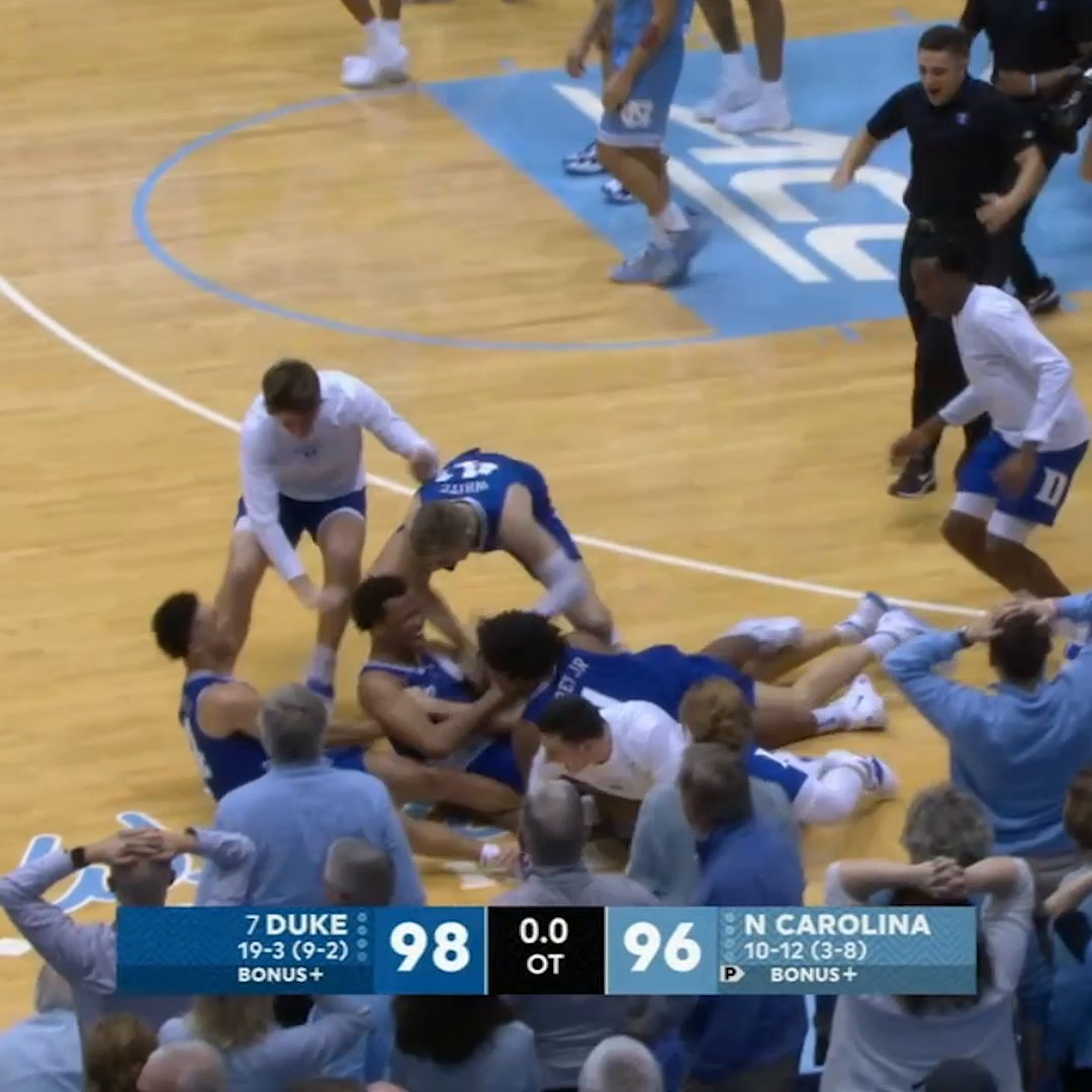 That time Duke Men’s Basketball pulled off two miracles to defeat North Carolina at Chapel Hill 😱