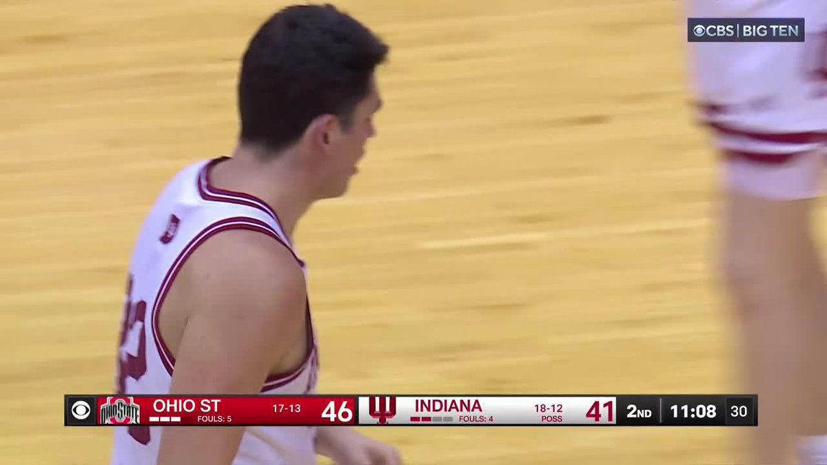 "Here comes Indiana!" Trey Galloway buries it for Indiana Basketball!