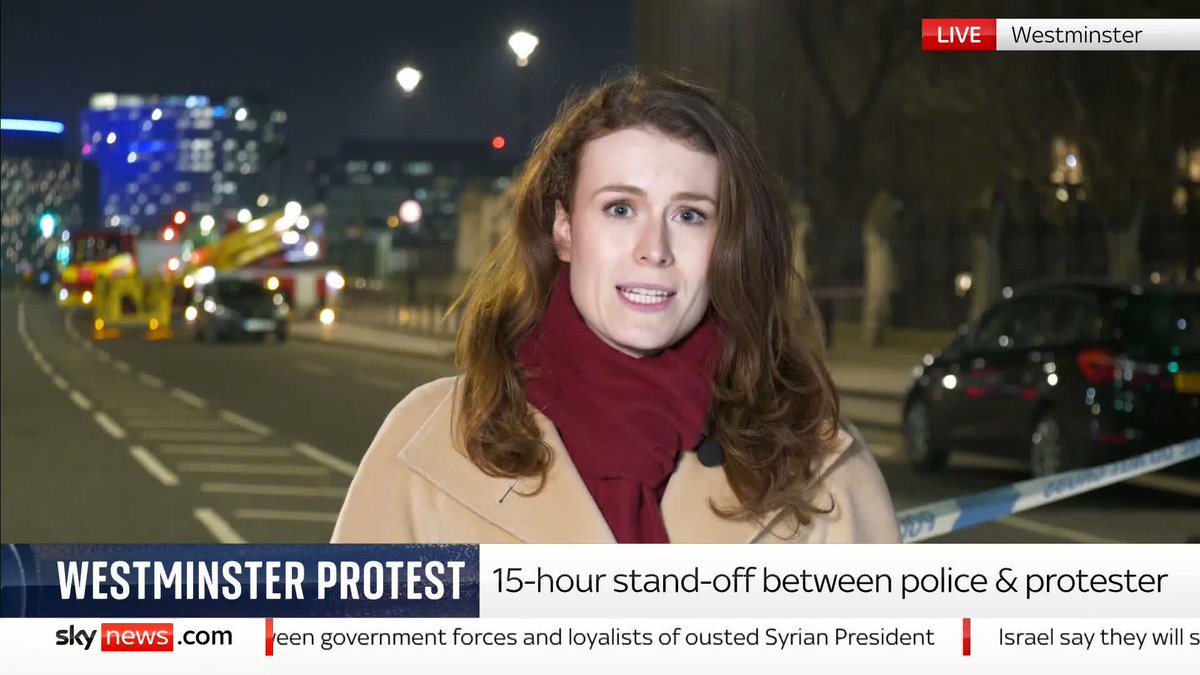 "He's given no indication that he is ready to come down." Amelia Harper has the latest from Westminster, where a man who scaled the clock tower which houses Big Ben this morning is still refusing to come down. Read more: 📺 Sky 501 and Freeview 233
