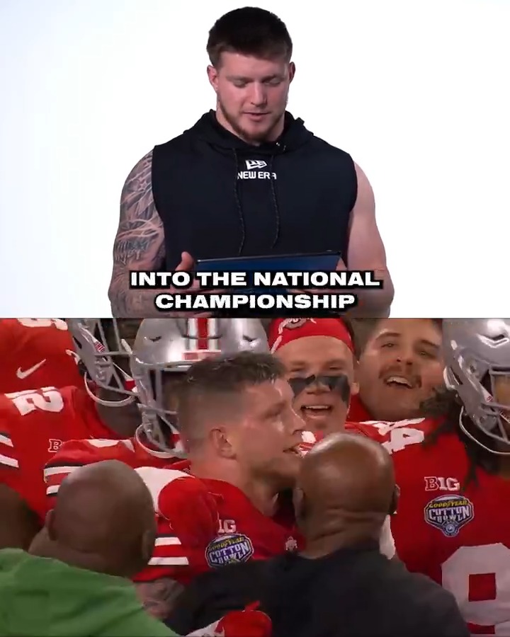 Columbus' own Jack Sawyer breaks down his clutch play in the CFP against his former roommate 😤 Jack Sawyer | @ohiostatefb