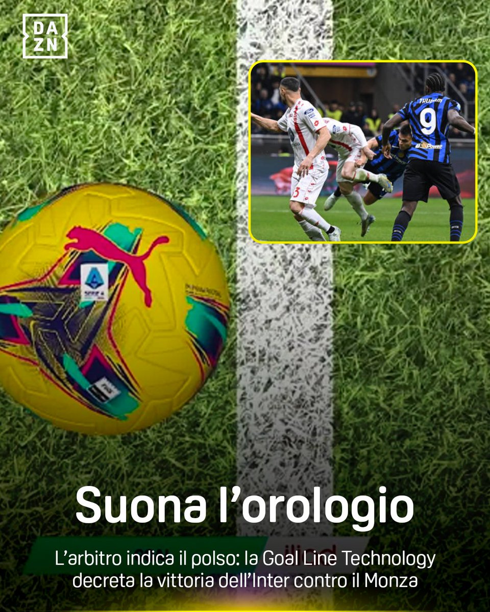 Suona l’orologio di Zufferli ⌚️⚠️ L’Inter completa la rimonta ✅ L’ultimo tocco è di Kyriakopoulos 👀 #InterMonza #SerieAEnilive #DAZN