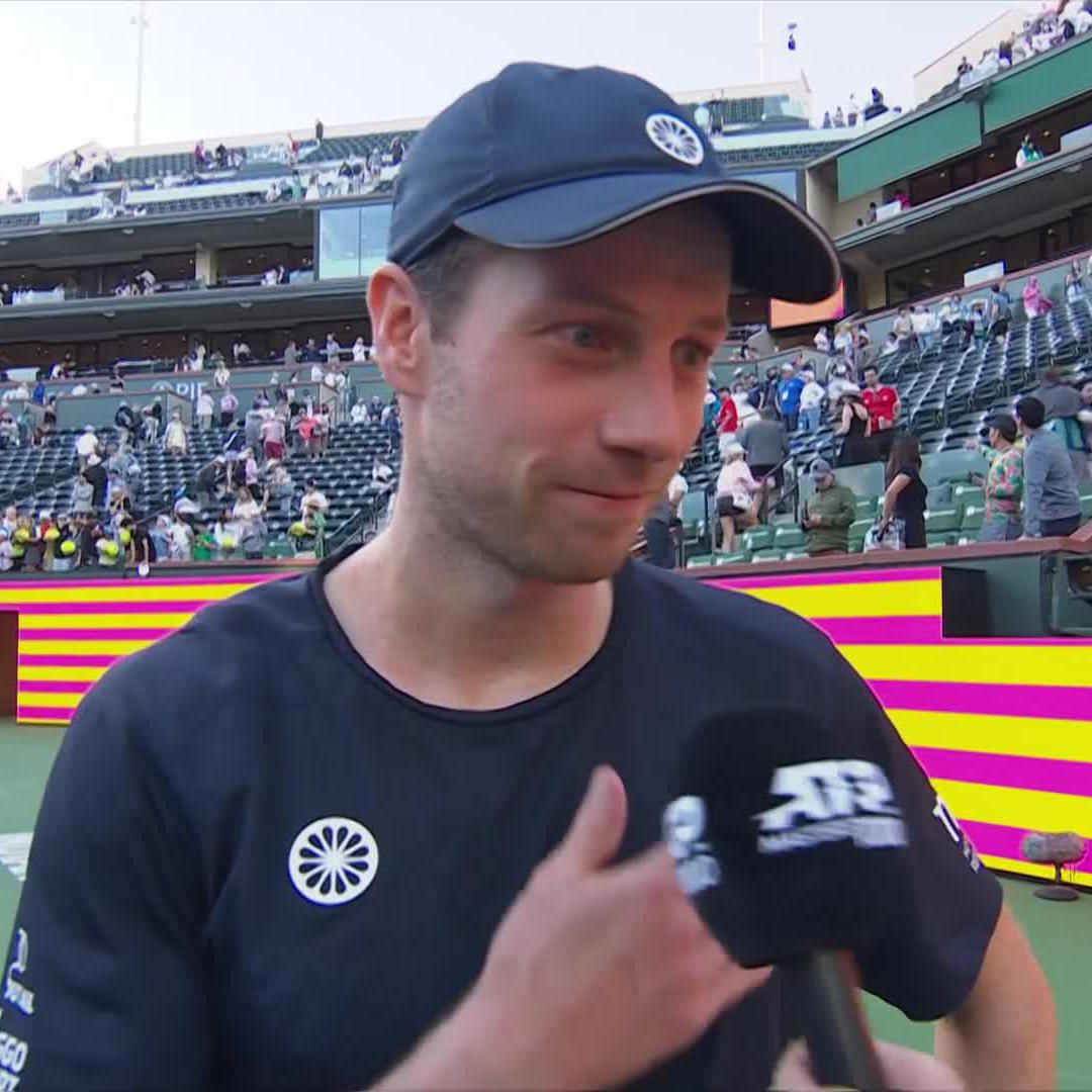 "I know I need to be cool" ❄️ Botic van de Zandschulp we can confirm you were very cool today 🙌 #TennisParadise